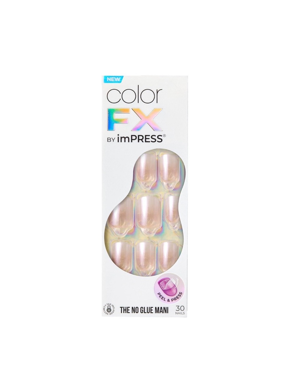Set of 2 KISS imPRESS No Glue Mani Press-On NailsColor FX Connection Pink Ombre